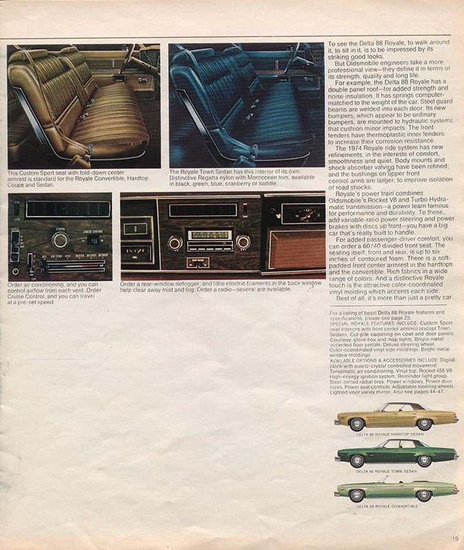 1974 Oldsmobile Full-Line Brochure Page 15